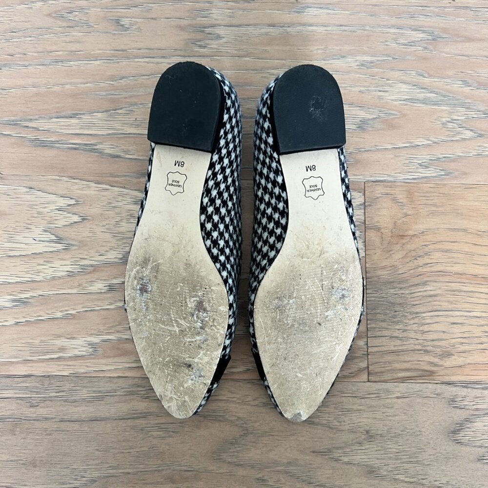 Talbots Houndstooth Pleated Flats SIZE 8 - Picture 6 of 7